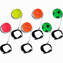 6pcs Wrist Balls Wristband Toys Rubber Toys Sports Bouncy Balls Gyroball