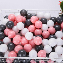 100Pcs Colors Baby Plastic Balls Water Pool Ocean Wave Ball Eco-Friendly Transparent Pit Soft Kids Basketball Outdoor Toys