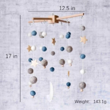 Wooden Baby Stars Rattles Mobile Wool Balls Wind Chimes Bell Toys Infant Room Bed Hanging Tent Decor Nursing Children Baby Toys