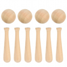 30 Pcs Mini Baseball Kids Playset Graffiti Toy Wooden Bat Child DIY Craft Ornament