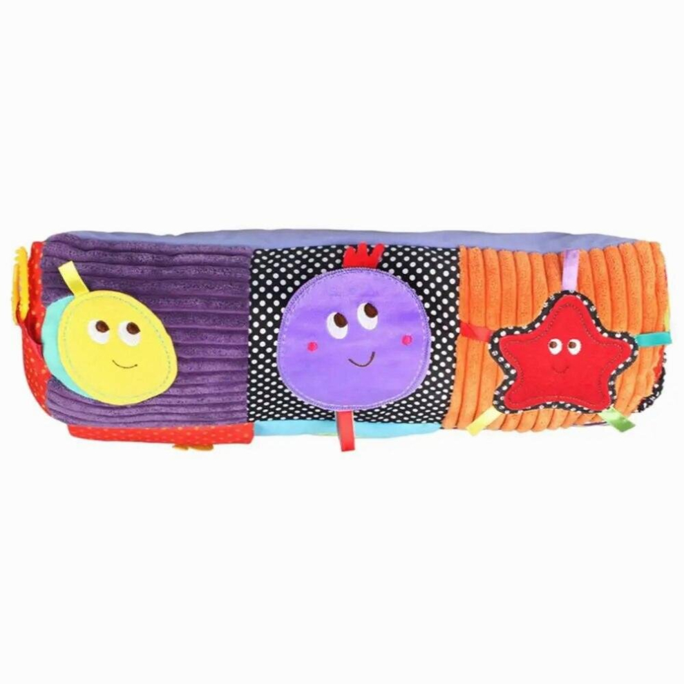 Baby Blanket With Roller Pillow Infant Gym Mat Newborn Carpet Crawling Mat With Toddler Teether Plush Doll Toy