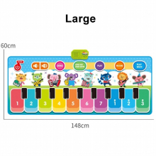148x60cm Childrens Music Piano Pad Floor Keyboard Dance Pad with Cats Animal Sound Baby Pad Learning Education Toys Family