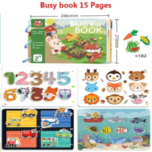 Children Quiet Book Montessori Toys Baby Books for Toddler 1-3 Years Old My First Busy Book Kids Early Learning Educational Toys