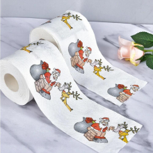 Home Santa Claus Bath Toilet Roll Paper Christmas Supplies Xmas Decor Tissue Multicolor Home navidad Printed paper Year