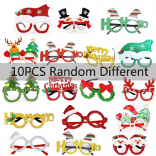 Max Fun 6 10PCS Christmas Glasses Glitter Party Christmas Novelty Eyeglasses for Christmas Decorations Accessories Holiday