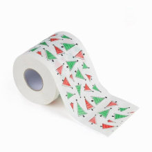 Christmas Pattern Series Print Roll Paper Toilet Paper Santa Claus Reindeer Decoration Supplies Theme Holiday Year