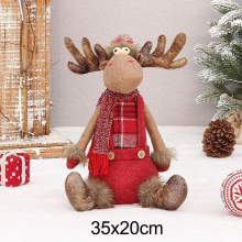 Large Christmas Reindeer Elk Plush Doll Table Ornament for Xmas Party Year Christmas Home Table Decor Noel