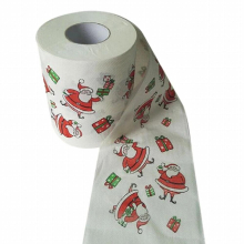 Christmas Roll Paper Printed Santa Claus And Elk Hot Reindeer Christmas Toilet Paper Tissue Christmas Decorations For Home