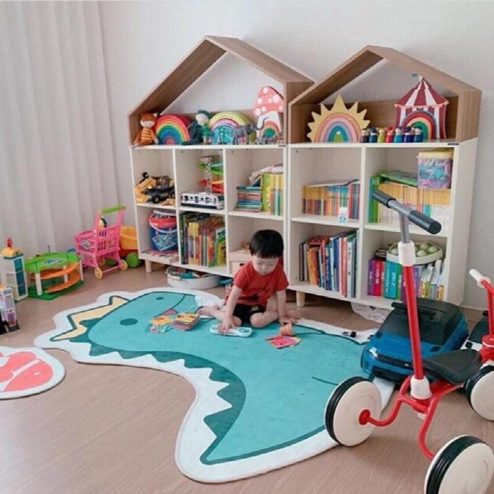 Dinosaur Nursery Play Mat Carpet for Baby Crawling Non Slip Gym Play Mat for Boys Girls Creeping Mat