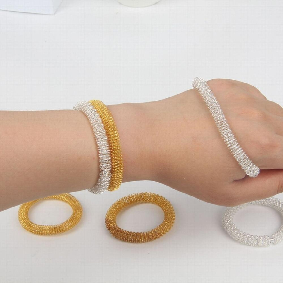 Silver Massage Bracelet Wrist Massage Decompression Toy Antistress Fidget Toys Adult Autism Sensory Stress Relief Toy
