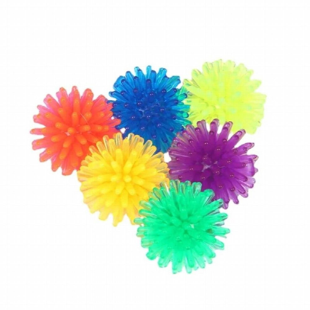 6pcs Spiky Ball Fidget Toy Small Size For Kids Children Autism Sensory ADHD Anxiety Relief Exercise Grip Ball