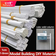 20pcs ABS Plastic Solid square tube making house bridge material cube solid column Sand Table Model Building Making