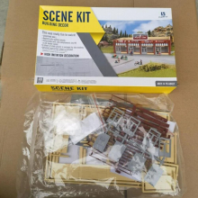 1Set Ho Scale Model Shopping Mall Model Supermarket Sand Table Buliding Material Scale Kit 1:87 Model Train Railroad Layout