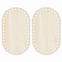 2Pcs Bag Bottom Plate Practical Easy to Operate Smooth Surface for Sewing Basket Wooden Bottom Crochet Basket Base