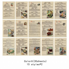 30 Sheets Vintage Scrapbook Paper Large Size Non-Sticky Scrapbook Supplies Pack for Scrapbooking Journaling Junk DIY Art Craft