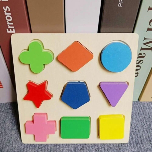 Three-Dimensional Early Cognition Geometric Shape Board 3D Geometric Board 3D Puzzle Activity Board Hand Grabbing Board