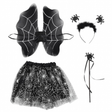 1 Set Halloween Spider Net Skirt Wings Wand Party Spider Headband For Kids Party Decor Accessory