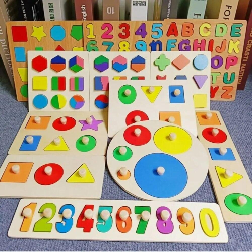 Three-Dimensional Early Cognition Geometric Shape Board 3D Geometric Board 3D Puzzle Activity Board Hand Grabbing Board 2