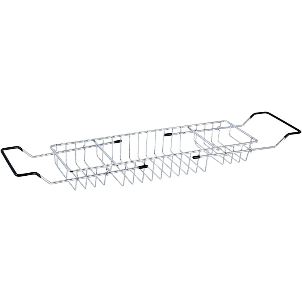 Extendable Chrome Over-bath Bathroom Storage Rack