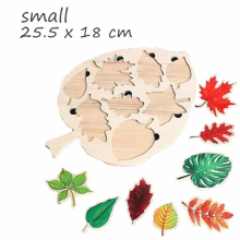 Montessori Leaf Jigsaw Puzzles Toy Wooden Plant Drawing Board Cognition Game Educational Painting Toy For Children Teaching Aids