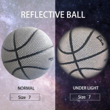 Glowing Reflective Basketball Size 7 Outdoor Indoor Ball for Night Game Adult or Kids Basketball Sports Gift