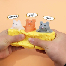 Cheese mouse Cup Squeeze Toys Kids Cartoon Relief Toys Children Sensory Fidget Toy Pinching Toy Fidget Toys Gift For