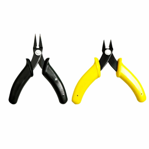 2Pcs Assembly Tool 3D Metal Model Kits Tools Set for Assembling Clipper & Needle Nose Pliers 1