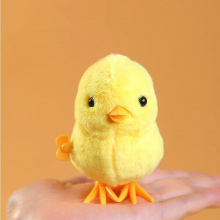 Little Duck Wind Up Toys Yellow Jumping Chick Plush Simulation Educational Walking Chicken Interesting Toy For Kids