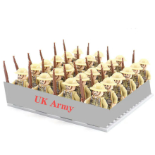 (A-10) 24 Pcs/Lot WW2 Military Figures Building Blocks Nation Army Soldiers Assemble Bricks Educational For Boys Christmas Gift  Toys