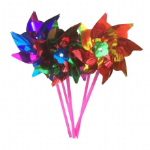 Pack of 100 Pieces DIY Sequins Windmill Pinwheel Crafts Kids Toy Home Garden Decor Random