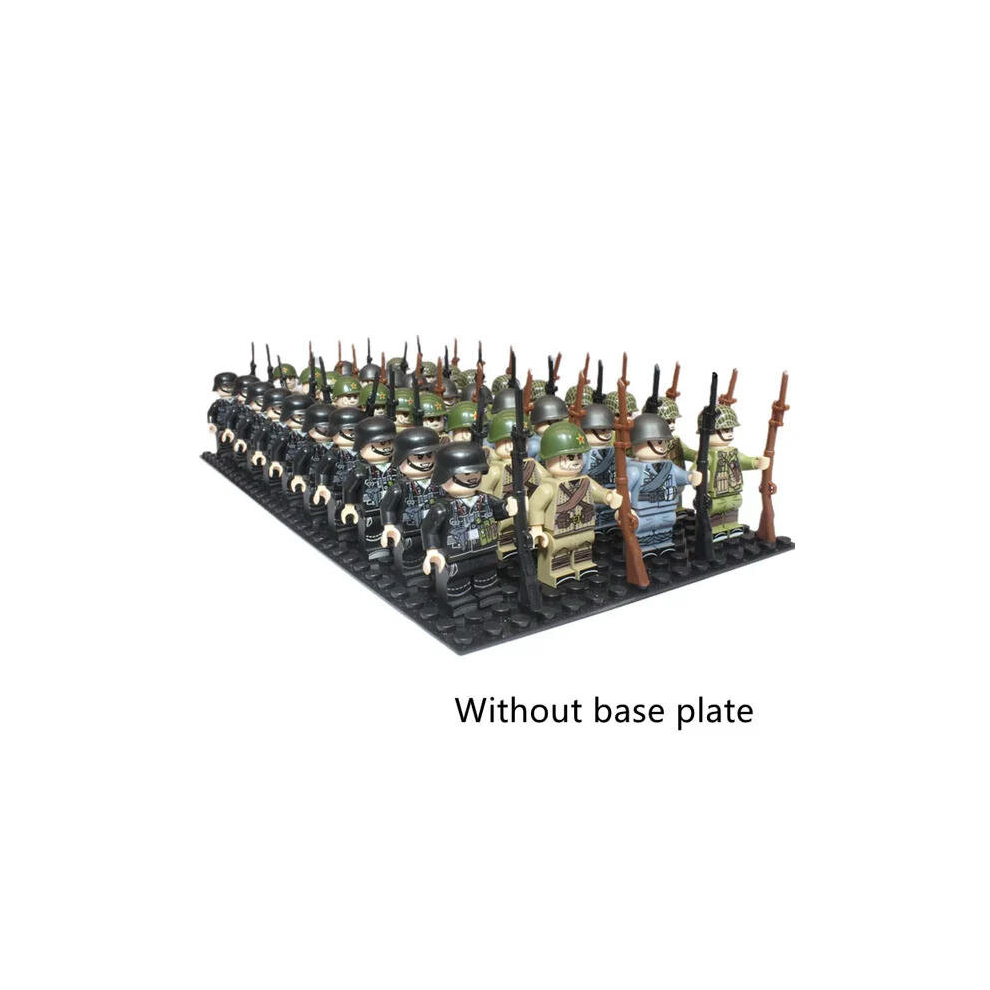 Photos - Action Figures / Transformers 40pcs/lot WW2 Military Soldiers Array Nation Army Battle Building Blocks Bricks Figures Children's Wa(D Without base plate)