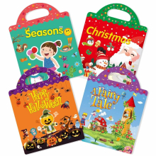 4 Pack Reusable Sticker Books Toys 3D Clear Animal Space Vehicles Dinosaur Sticker Book Educational Learning Toy Birthday