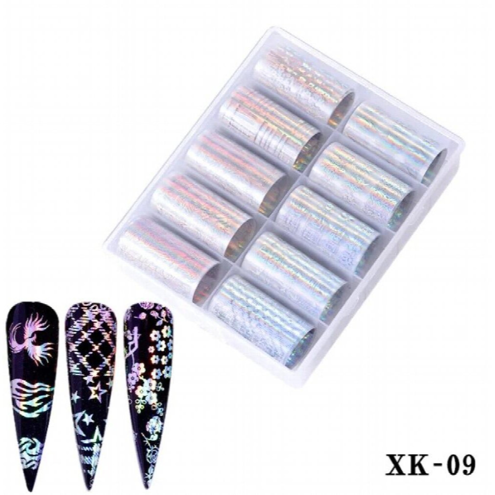 45 Styles Animal Nail Foils for Transfer Paper Stickers Sliders Adhesive Nails Wraps DIY Water Marble Nail Art Decorations