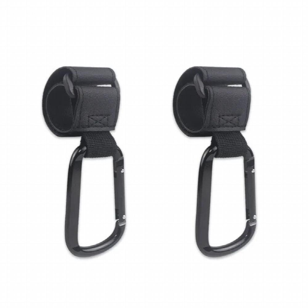 2pcs PU Leather Baby Bag Stroller Hook Rotatable Cart Organizer Pram Hook Pram Rotate 360 Degree Stroller Accessories