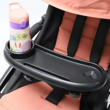 Baby Stroller Plate Accessories Handrest Dish 3 in 1 Infant Stroller Dinner Table Tray for Toddler Girl Boy Milk Bottle Holder