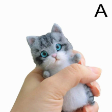 And Interesting Toys DIY Wool Felt Cat Kits Unfinished Plush Doll Poking Music Toy Gift Non-finished Product