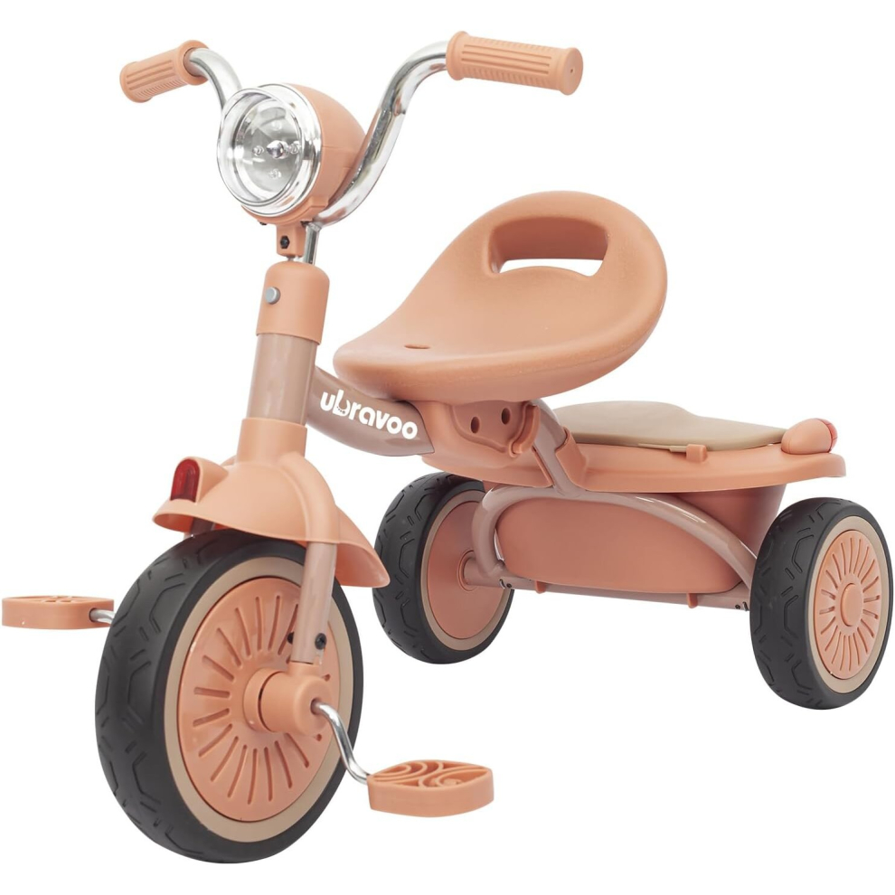 (Pink) UBRAVOO Baby Foldable Tricycle Bike,Low the Center Gravity,Rollover Prevent ,1-5 Years