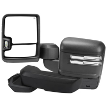 Matte Black Power Heated Towing Mirror with Smoked Turn Signal-Temperature Sensor for 2019-2022 Chevrolet Silverado 1500