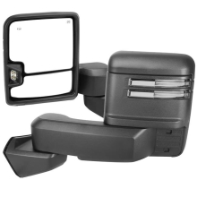 Black Power Heated Towing Mirror with Clear Turn Signal for 2019-2022 GMC Sierra 1500