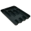 (Dark Grey) Plastic Cutlery Tray Holder Organiser Drawer 1
