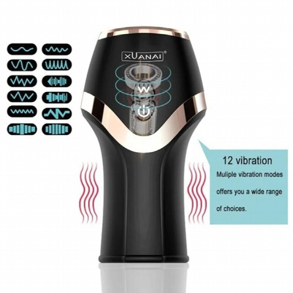 Male Glans Massager Men Sex Toys Vibrating Masturbation Cup 12 Kinds Of Frequency Vibration Of Silicone