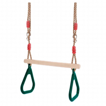 Children Wooden Fitness Toys Rings Trapeze Swing Gymnastics Rings Pull-up Workout Equipment Kids Outdoor Indoor Fun Garden decor