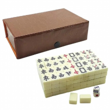 Chinese Mahjong Game Set 144 Engraved Mini Tiles For Family Gathering For Chinese Style Game Play Family Leisure Time