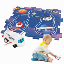 Puzzle Track Play Set Puzzle Rail Car DIY Assembling Toy Critical Thinking Educational Toys Railcar Building Toys Vehicle &