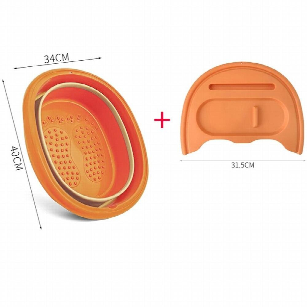 Foot Wash Basin Foldable Foot Bath Bucket Massage Home Laundry Tub Bucket Childrens Foot Bath Basin Portable Foot Soak Tub Lid