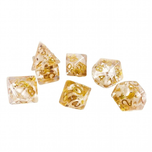 7 Pieces Polyhedral Dicess Set Built in Skull for Tabletop Game Math Game Role Play 1