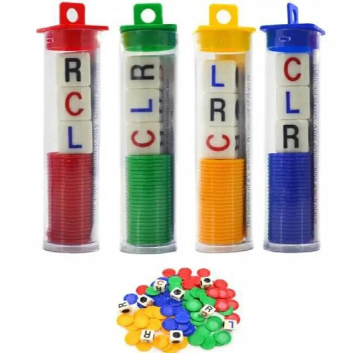 Left Center Right Fun Four Game Dice With Chips Game Dice Parentchild