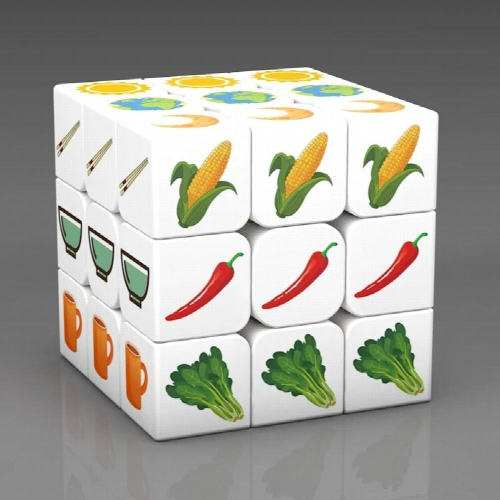 3x3x3 Magic Puzzle Cube National Flag Pattern Cube Childrens Educational Toys 2
