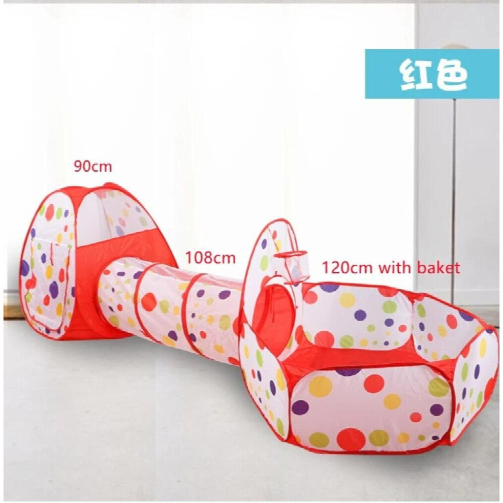 Large Infant Ball Pit With Crawl Tunnel Portable Baby Playpen With Basket Folding Ocean Ball Pool Camping Tent Toys For Kids