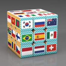 3x3x3 Magic Puzzle Cube National Flag Pattern Cube Childrens Educational Toys